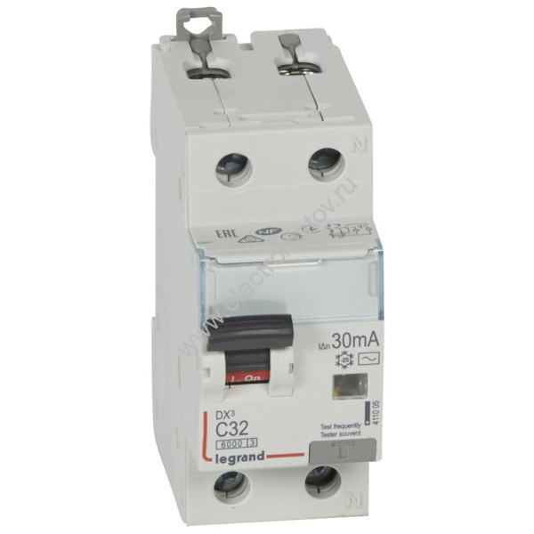 DX3 Автоматический выключатель диф. тока (АВДТ) 1P+N С32 30мA АС Legrand