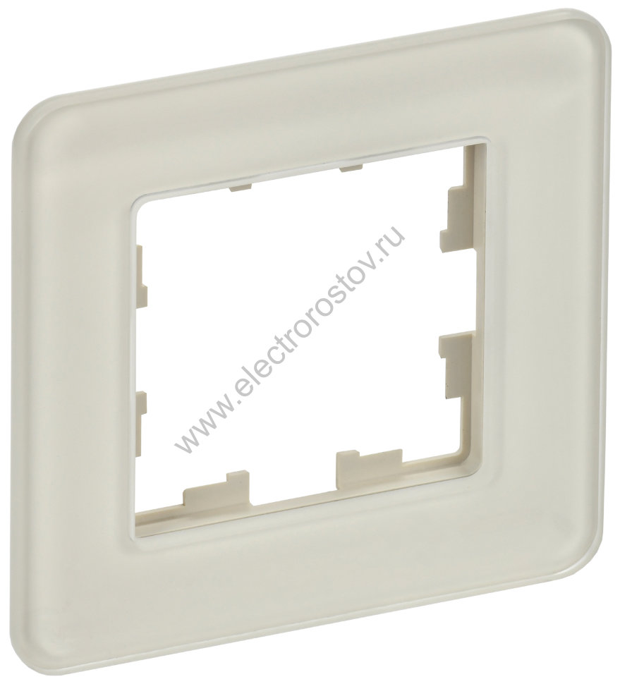 IEK BRITE DECOR Песчаный матовый стекло скругл.угол Рамка 1-м РУ-1-2-Бр RE