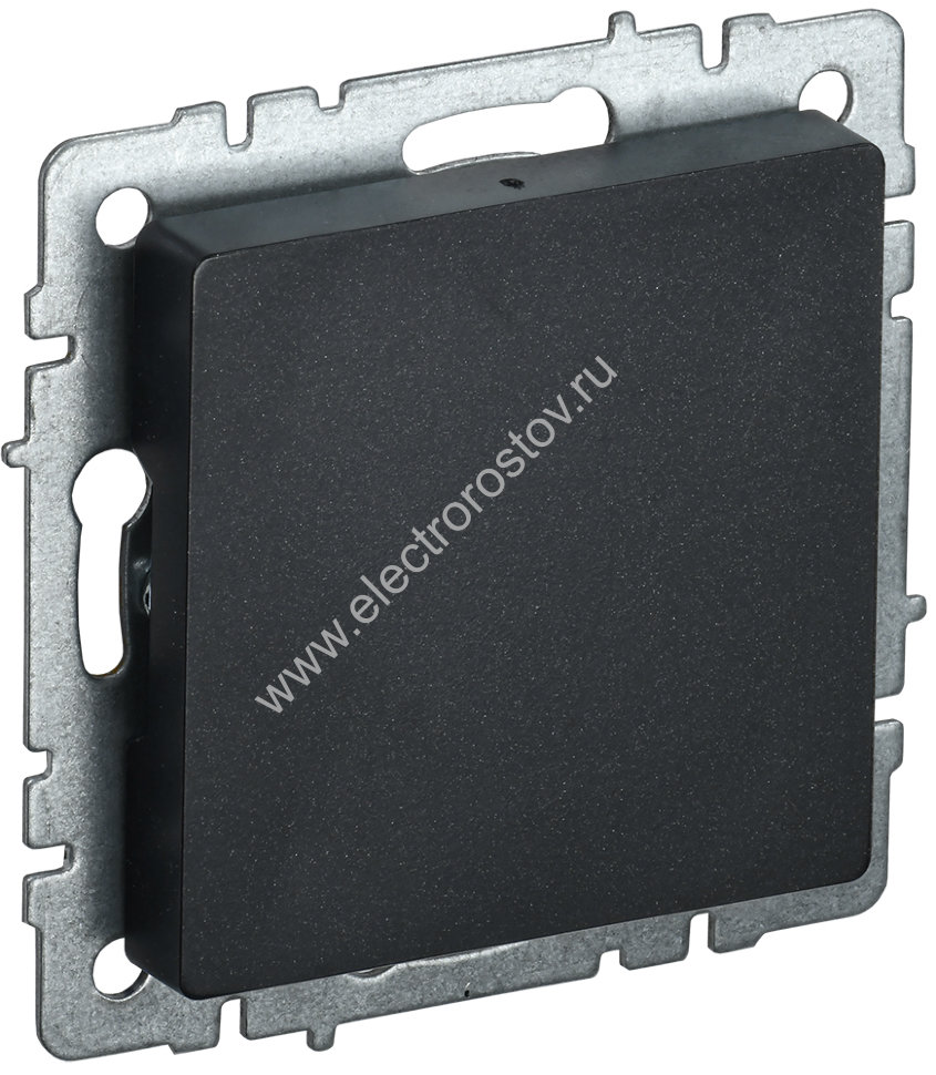 IEK BRITE BASE Черный Заглушка c суппортом МЗ10-БрЧ