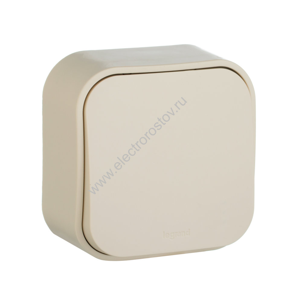 Quteo Крем Выключатель 1-клавишный Legrand