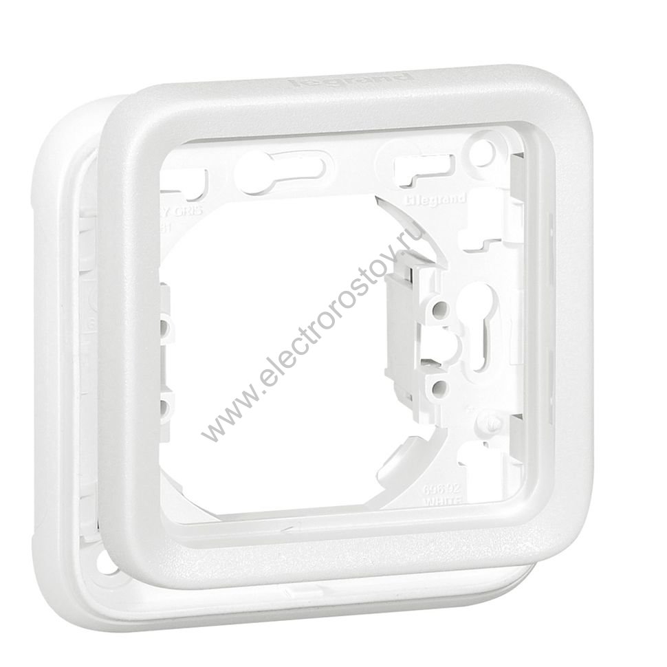 Plexo Arctic Антибактериальный Рамка 1-ая с суппортом, внутреннего монтажа Legrand