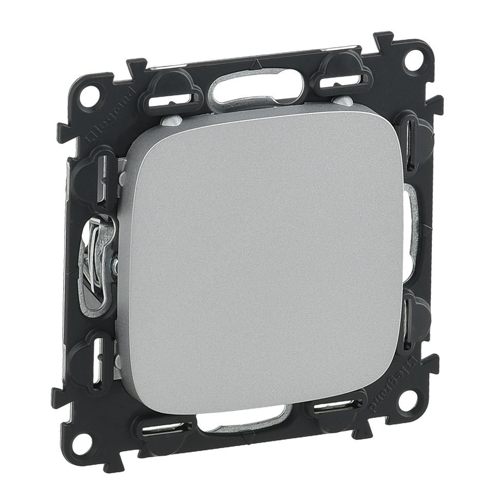 Valena Allure Алюминий Заглушка с суппортом Legrand