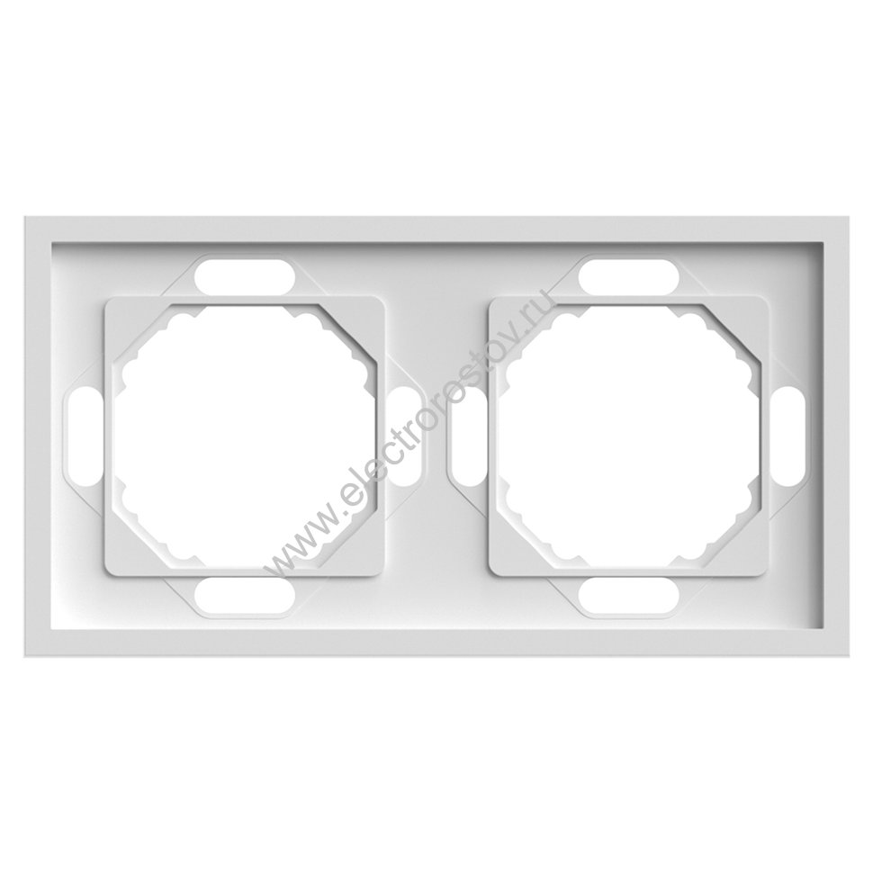 STEKKER Эмили Белый фарфор, soft touch Рамка 2-местная