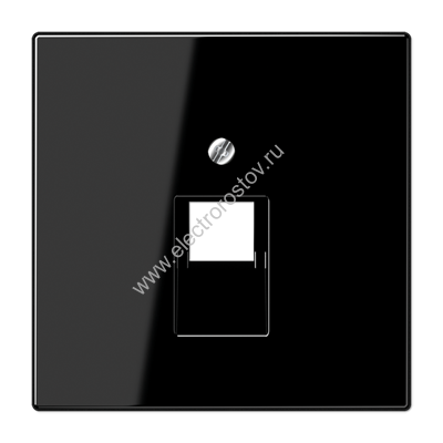 LS 990 Черный глянцевый Накладка 1-ой наклонной ТЛФ/комп розетки JUNG