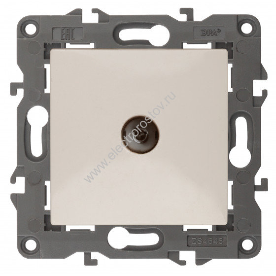 Elegance Слоновая кость Розетка TV одиночная ЭРА