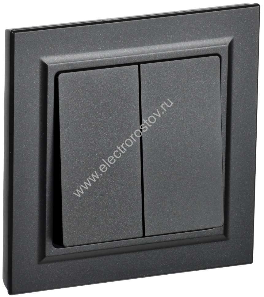 IEK BRITE Черный Выключ. 2-кл. 10А в сборе ВСР10-2-0-БрЧ