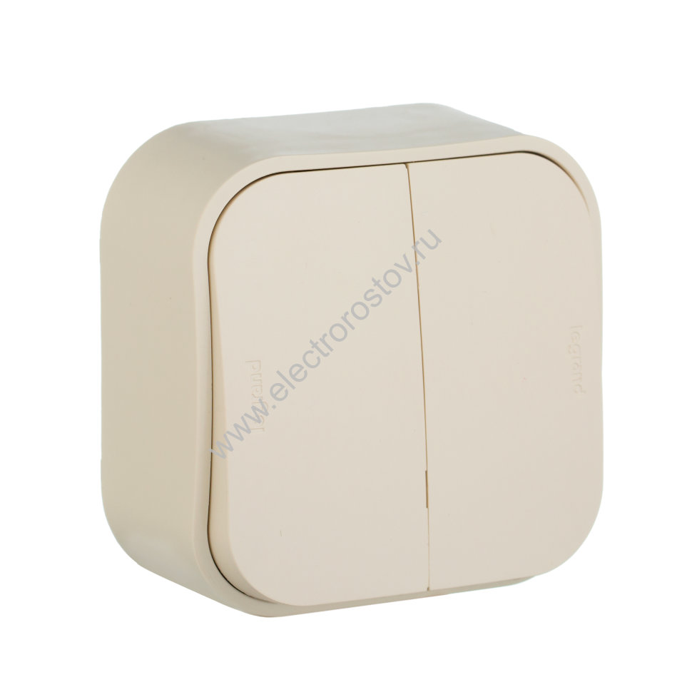 Quteo Крем Выключатель 2-клавишный Legrand