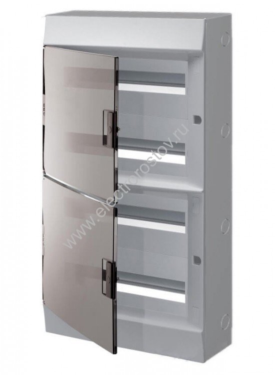 Mistral41 Щит накладной 72 модуля, дверь прозрачная черная, с клеммами IP41 ABB