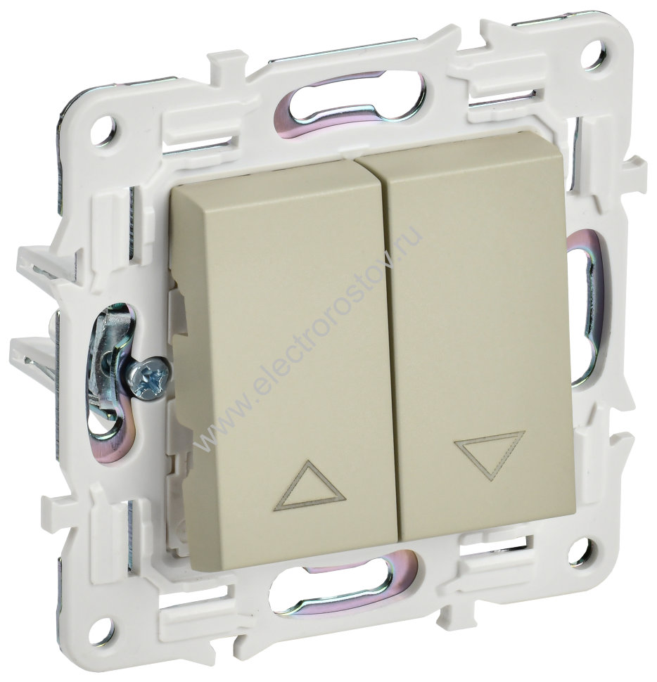 IEK SKANDY Бежевый Выключатель жалюзи 10А SK-V12B