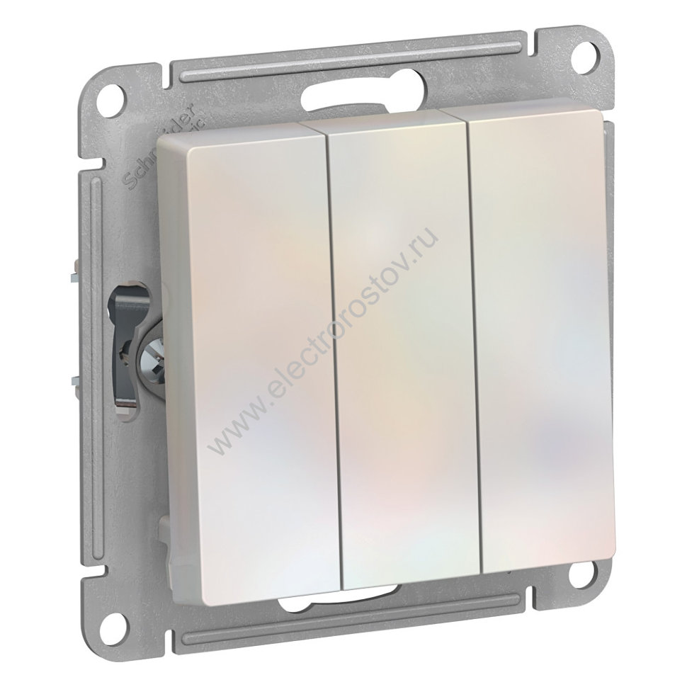 AtlasDesign Жемчуг Выключатель 3-клавишный Schneider Electric
