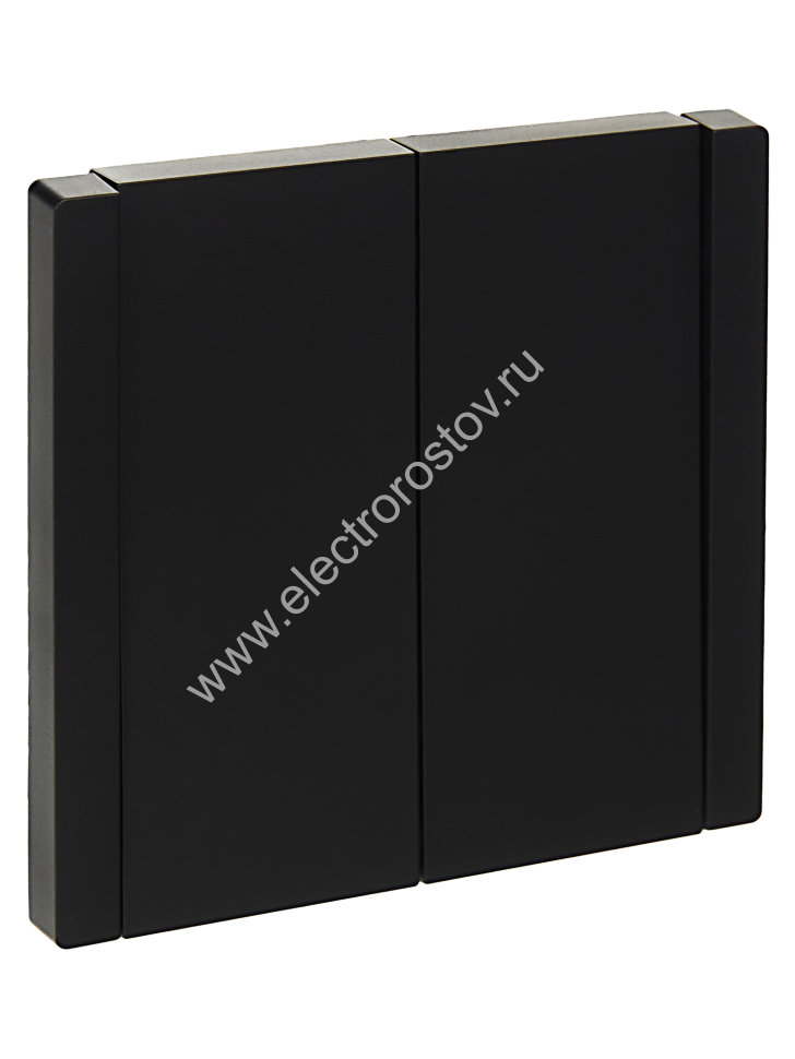IEK FORTE&PIANO Черный Выключатель 2-кл проходной 10А FP107