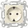 Simon 24 Слоновая кость Розетка 1-ая с заземлением Simon