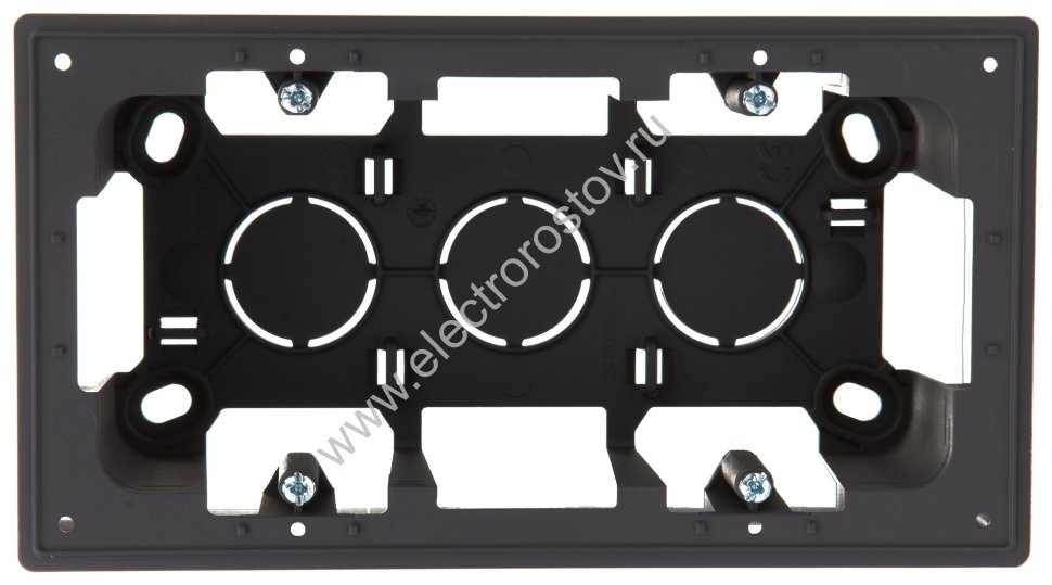 Simon 24 Графит Коробка подъемная на 2 поста для накладного монтажа Simon