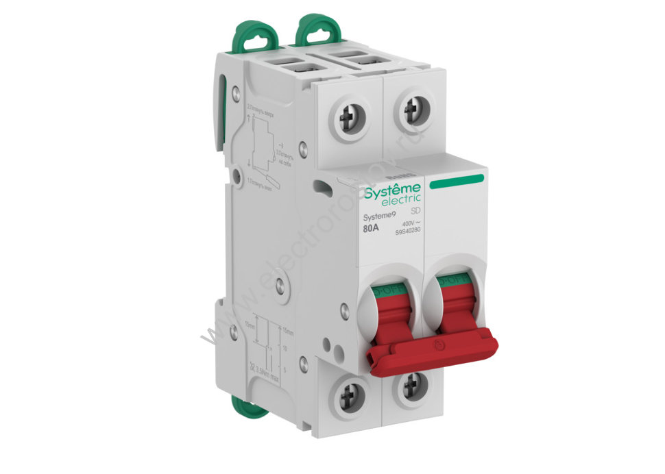 Systeme Electric Systeme9 Выключатель нагрузки (ВН) 2P 80A 400В