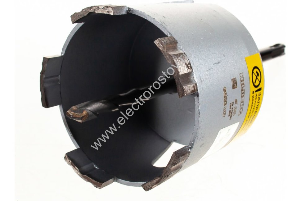 Коронка SDS+ алмазная D=80, армированный бетон/кирпич, в сборе, HILBERG