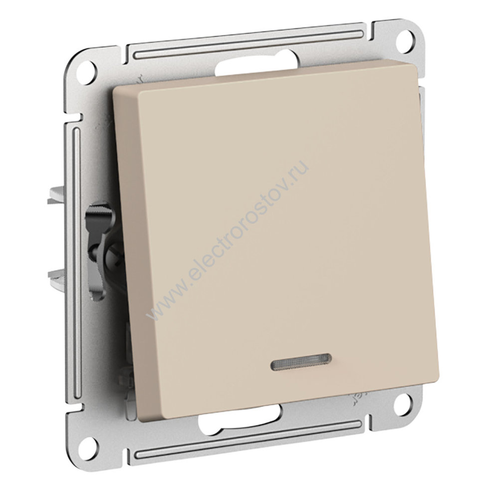 AtlasDesign Песочный Переключатель 1-клавишный с подсветкой Schneider Electric