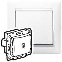 Valena Белый Переключатель 1-клавишный с подсветкой, 16А Legrand