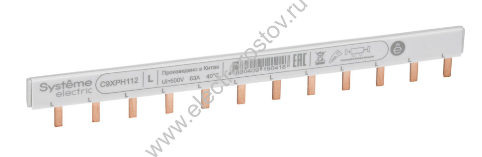 Шина соединительная 1P (L1) 18мм 12мод 63А Systeme Electric