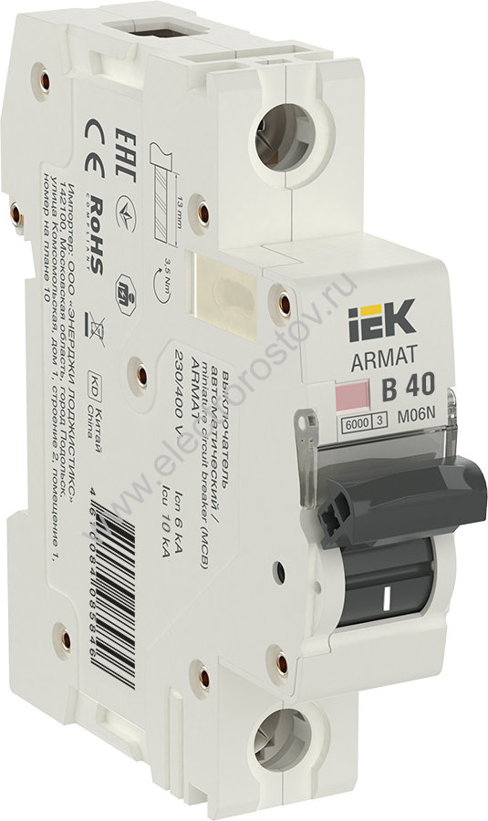 IEK ARMAT Автоматический выключатель M06N 1P B 40А