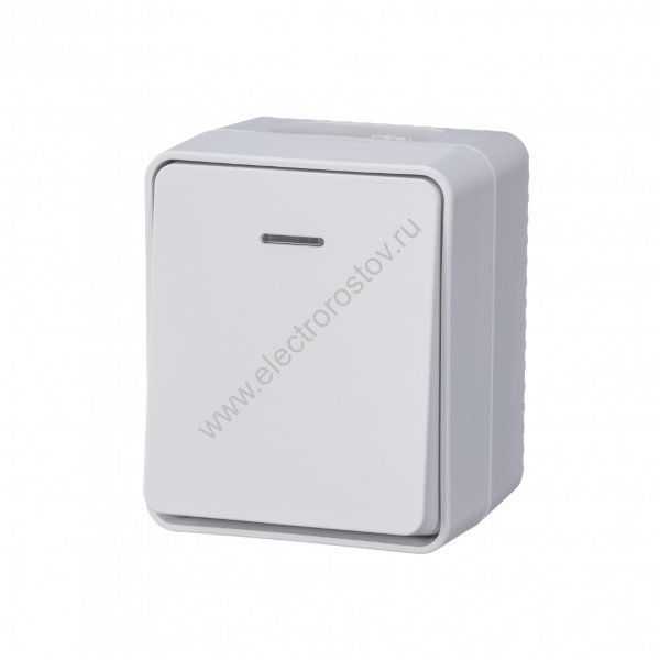 AtlasDesign Profi54 Белый Выключатель 1-клавишный с подсветкой IP54 Schneider Electric