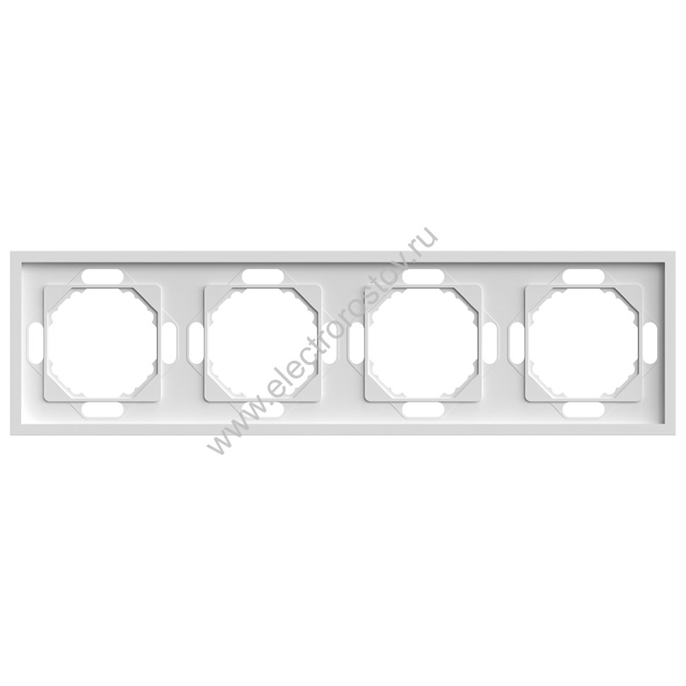 STEKKER Эмили Белый фарфор, soft touch Рамка 4-местная