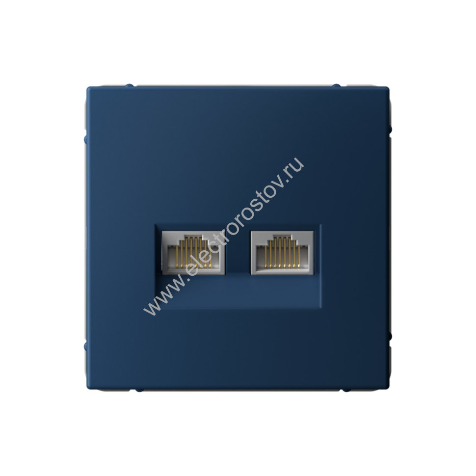 Systeme Electric ArtGallery Аквамарин Розетка двойная компьютерная RJ45+RJ45, кат.6А, механизм