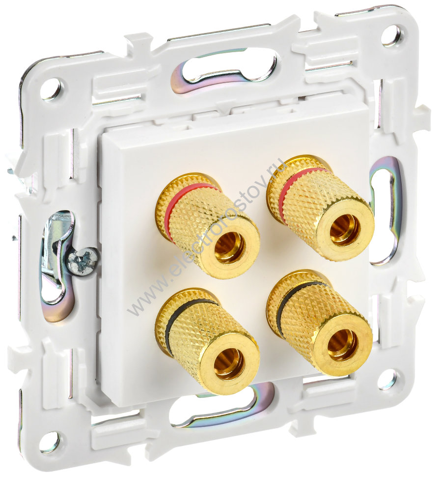 IEK SKANDY Арктический белый Аудиорозетка 4-ая SK-A01W