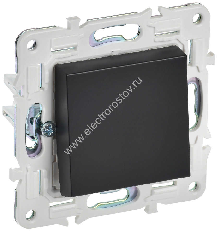 IEK SKANDY Черный Выключатель 1-клавишный кнопочный 10А SK-V14Bl