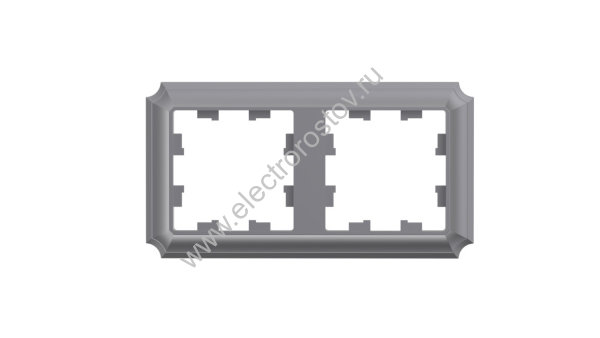 Systeme Electric AtlasDesign Antique Сталь Рамка 2-ая, универсальная