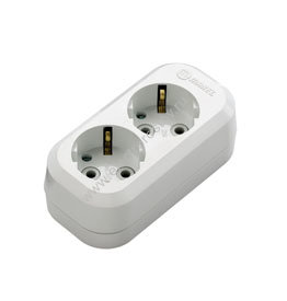 Колодка для удлинителя 2 розетки с заземл. Makel