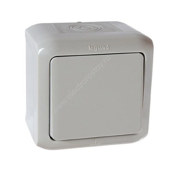 Quteo Серый IP44 Выключатель 1-клавишный Legrand