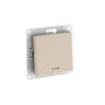 AtlasDesign Песочный Выключатель 1-клавишный с подсветкой с быстрозажим. клеммами Schneider Electric
