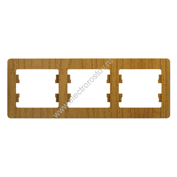 Glossa Дуб Рамка 3-ая горизонтальная Schneider Electric