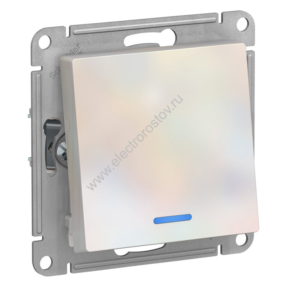 AtlasDesign Жемчуг Переключатель 1-клавишный с подсветкой Schneider Electric