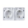 AtlasDesign Profi54 Белый Розетка 2-я с/з со шторками IP54 Schneider Electric