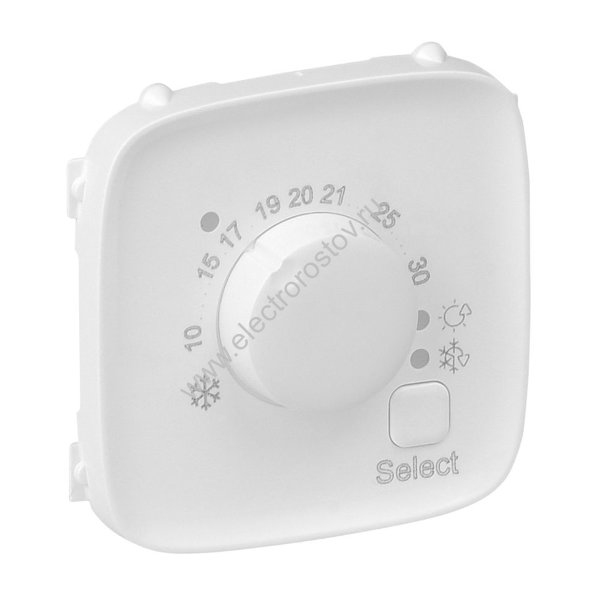 Valena Allure Белый Лицевая панель Термостат комнатный электронный Legrand