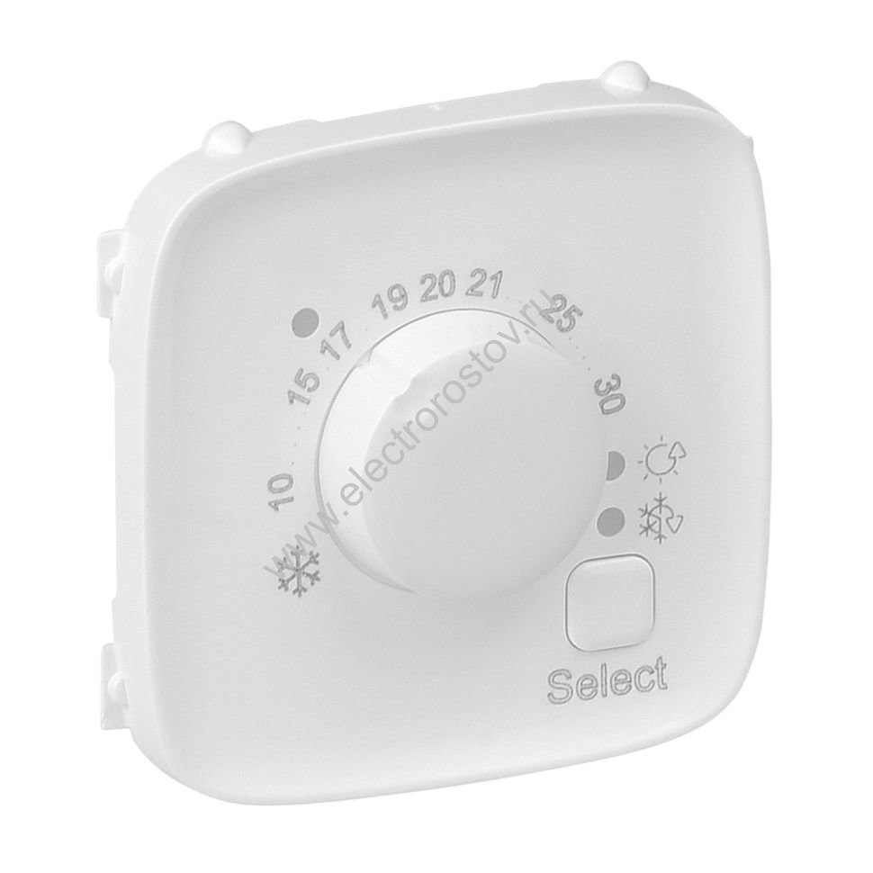 Valena Allure Белый Лицевая панель Термостат комнатный электронный Legrand