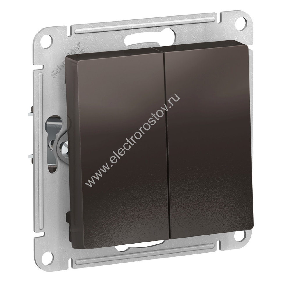 AtlasDesign Мокко Выключатель с самовозвратом двойной Schneider Electric