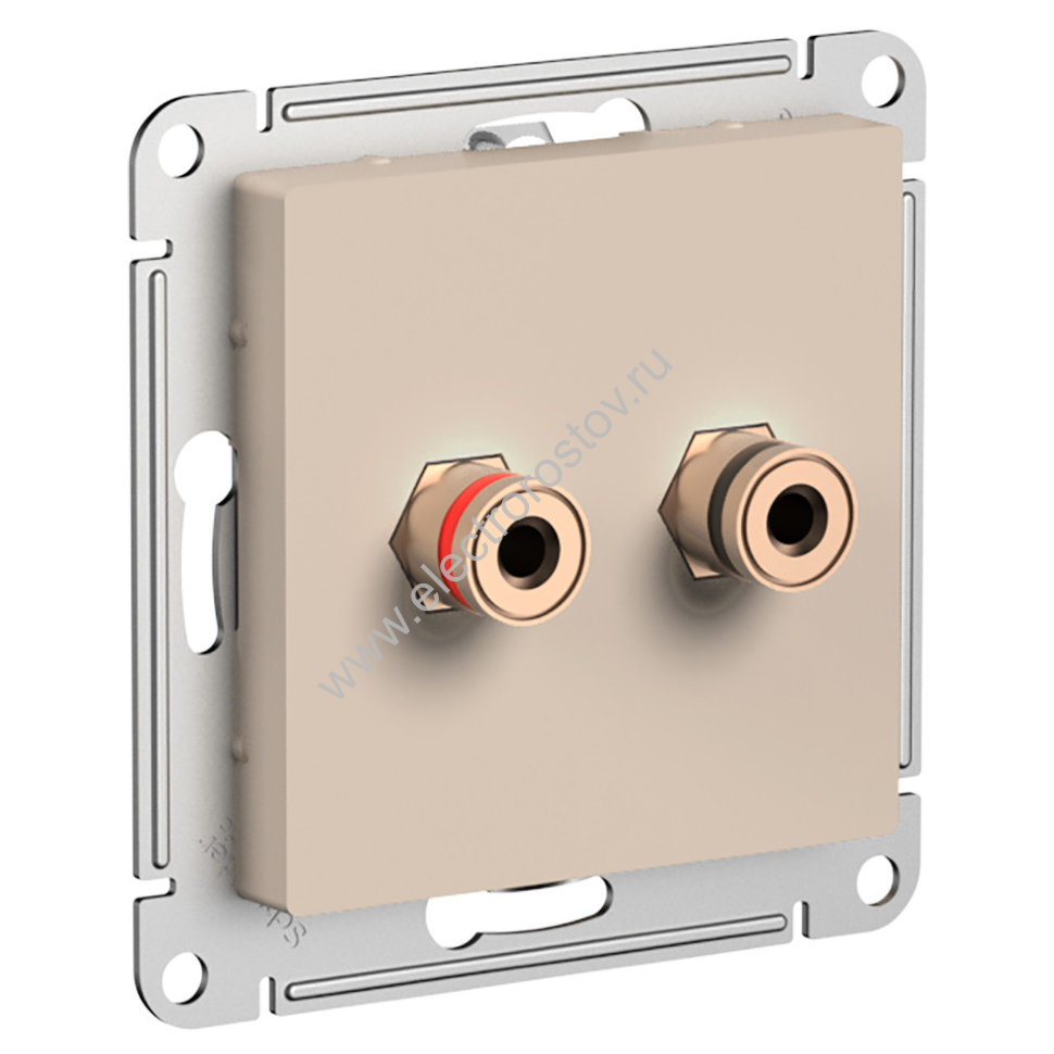 AtlasDesign Песочный Аудиорозетка двухместная Schneider Electric