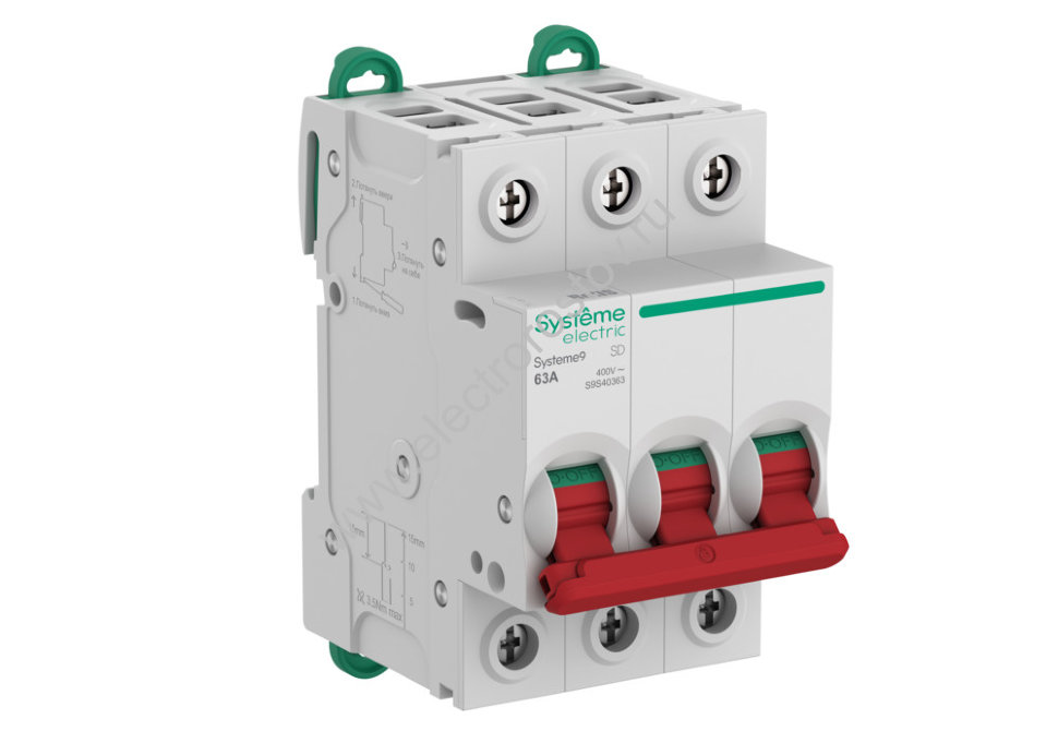 Systeme Electric Systeme9 Выключатель нагрузки (ВН) 3P 63A 400В
