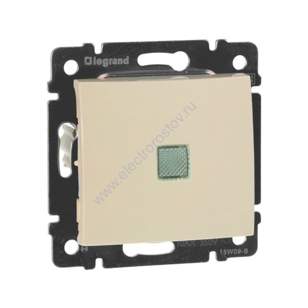 Valena Слоновая кость Выключатель 1-клавишный с подсветкой Legrand