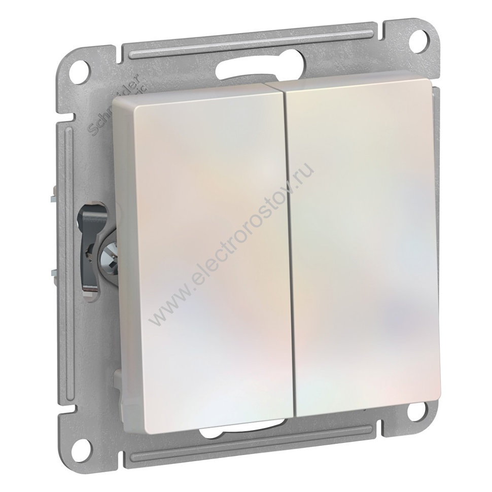 AtlasDesign Жемчуг Переключатель 2-клавишный Schneider Electric