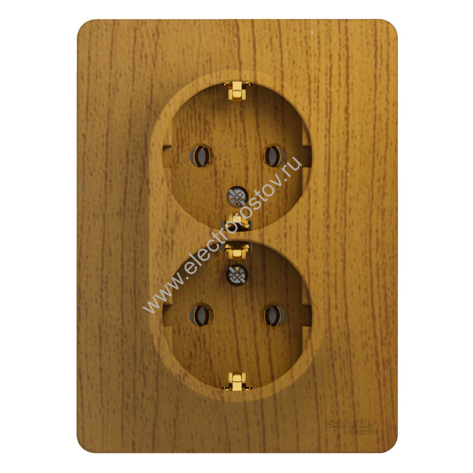 Glossa Дуб Розетка 2-ая с/з Schneider Electric
