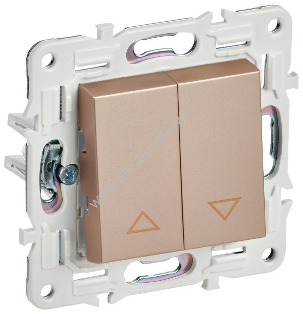 IEK SKANDY Песочный Выключатель жалюзи 10А SK-V12Sa