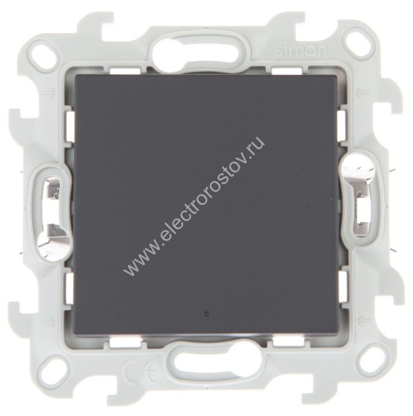 Simon 24 Графит Переключатель 1-клавишный с подсветкой Push and Go Simon