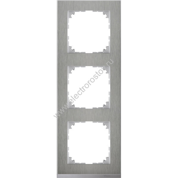 Schneider Electric Merten SM M-Pure Decor Нерж.сталь/Алюминий Рамка 3-ая