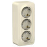 Blanca наруж Молочный Розетка 3-ая с/з со шторками 16А, 250В, изолир. пластина Schneider Electric