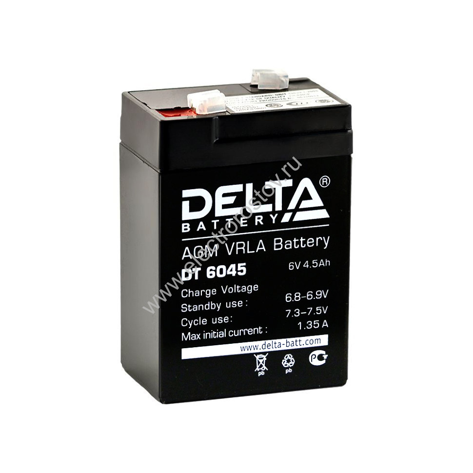 Аккумулятор 6В/4,5 А/ч DELTA