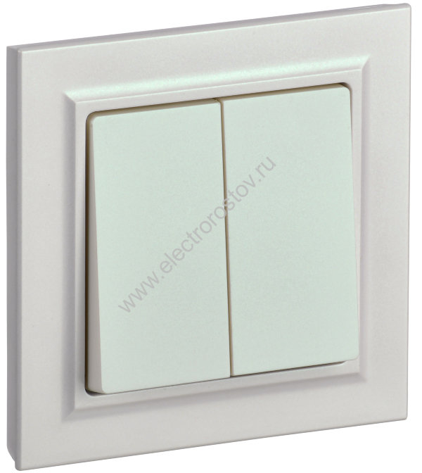 IEK BRITE Жемчуг Выключ. 2-кл. 10А в сб. ВСР10-2-0-БрЖ