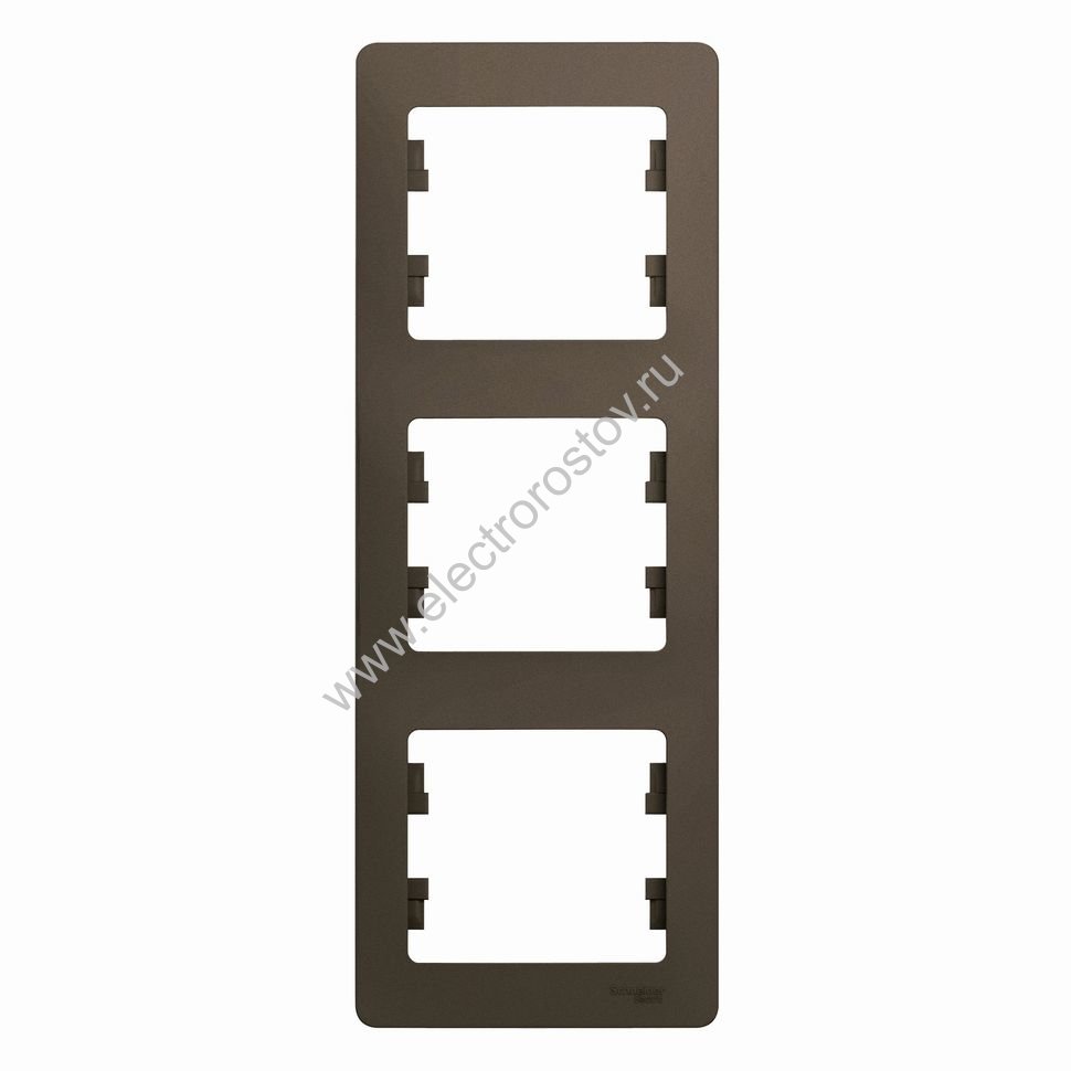 Systeme Electric Glossa Шоколад Шоколад Рамка 3-ая вертикальная